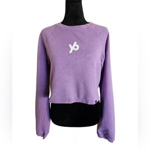Nux Women's Long Sleeve Purple Cropped Sweatshirt Size L